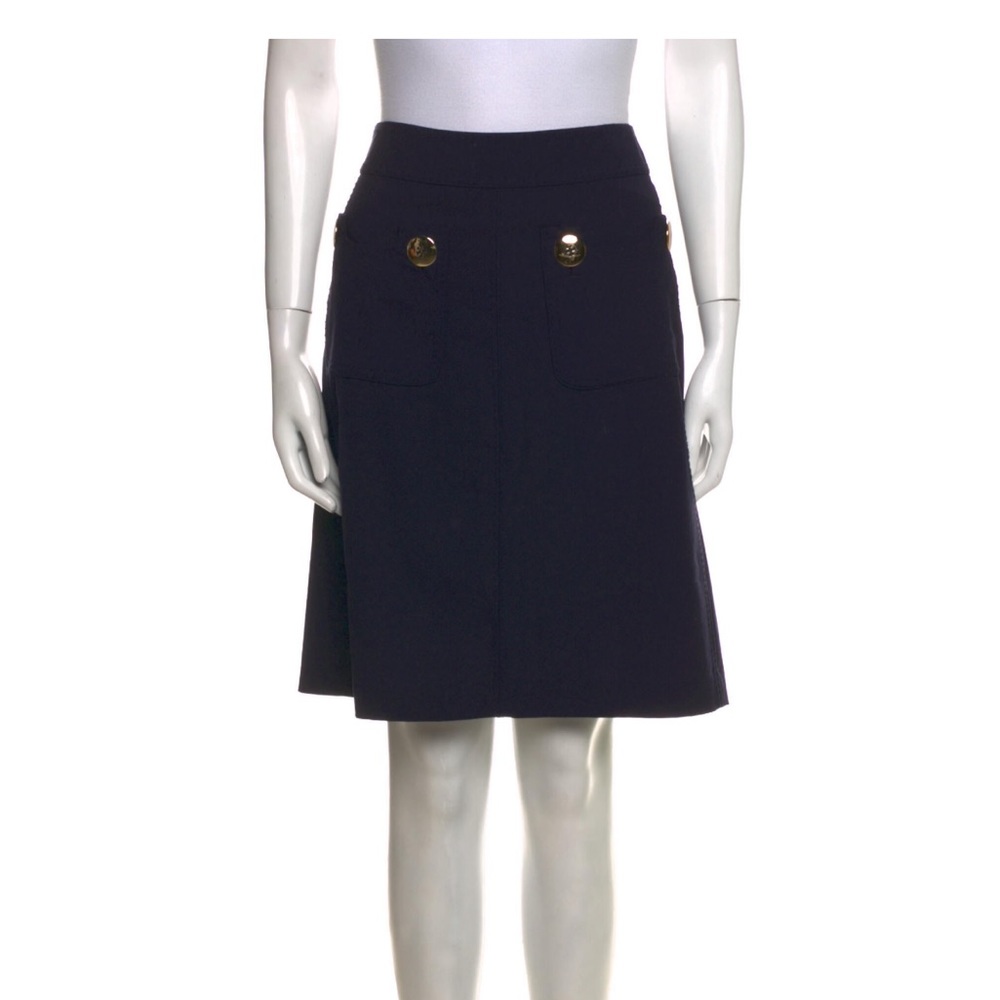 Tory Burch Navy Wool Skirt XS| 2